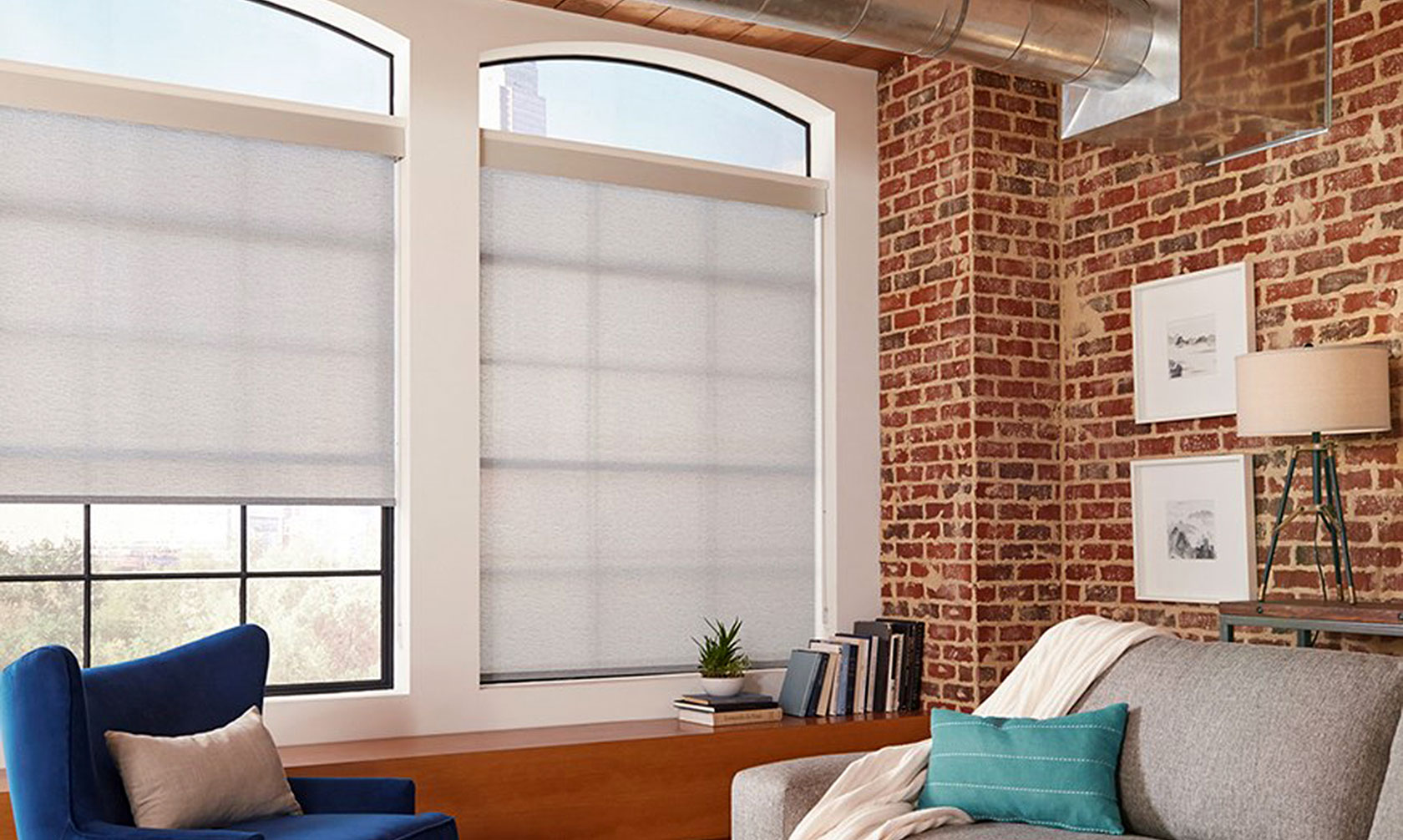 Photo of Motorized Shades available from Northshore Window Works